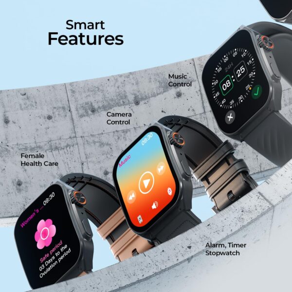 Fire-Bolt ARC Bluetooth calling, 1.95" AMOLED Display, 410*502 Pixel High Resolution, Built In Mic & Speake, Find ,IP68 Smartwatch. - Image 3